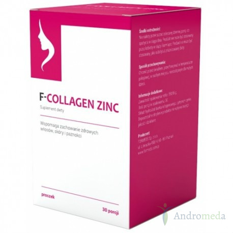 F-Collagen Zinc, Kolagen i Cynk w proszku - 30 porcji