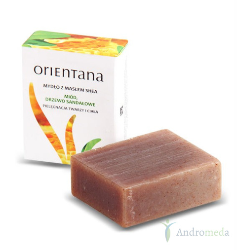 Mydło z masłem Shea: Miód, Drzewo Sandałowe - 100 g.
