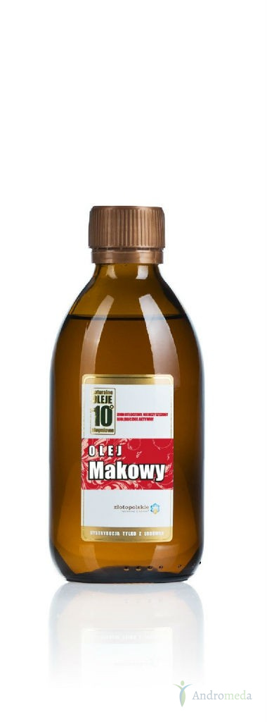 Olej makowy tłoczony na zimno - 250 ml.