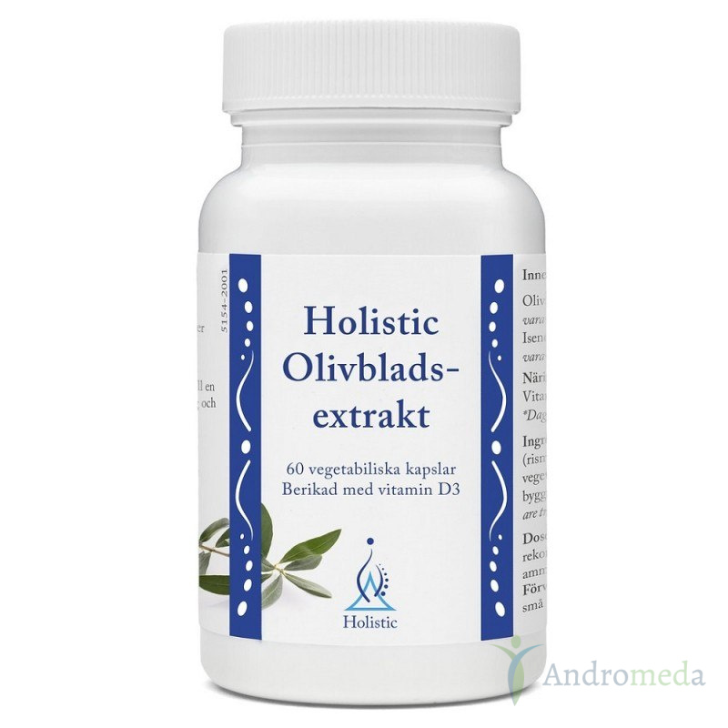 Holistic Olivbladsextrakt Liście oliwne 60 kapsułek
