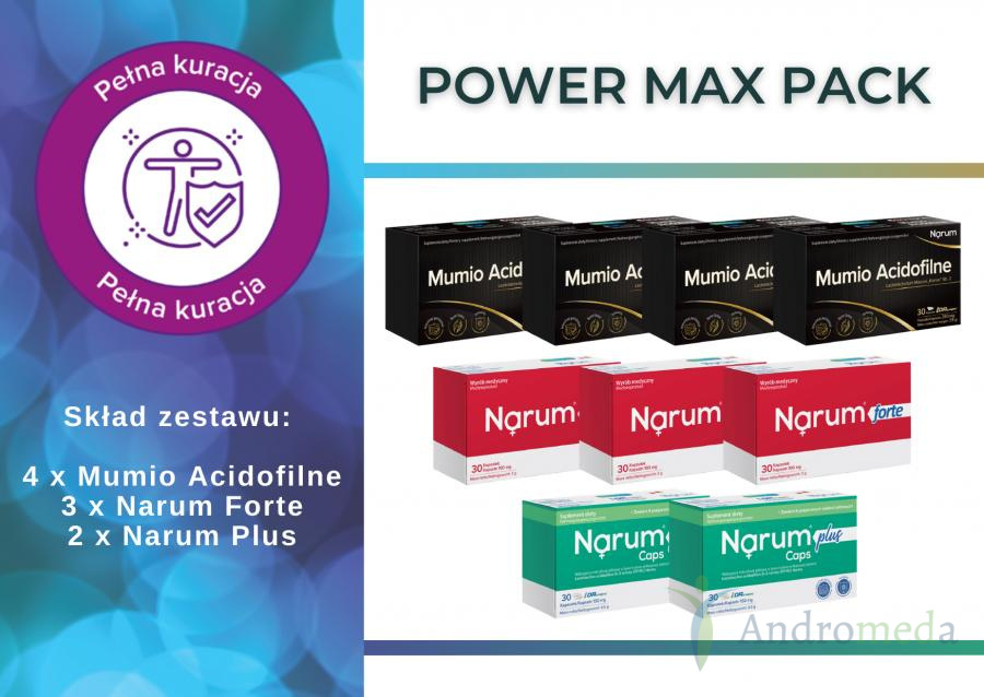 Narum Zestaw Power Max Pack Mumio acidofilne Narum Forte Narum Plus