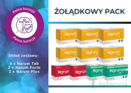 Narum Zestaw Żołądkowy Pack : Narum Tabs Narum Forte Narum Plus