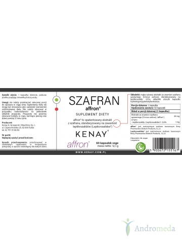 SZAFRAN Affron® 60 kapsułek Kenay