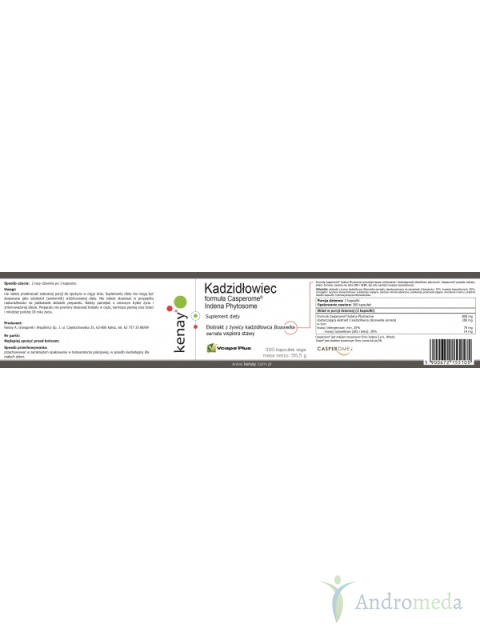 Kadzidłowiec formula Casperome® Indena Phytosome 300 kapsułek Kenay