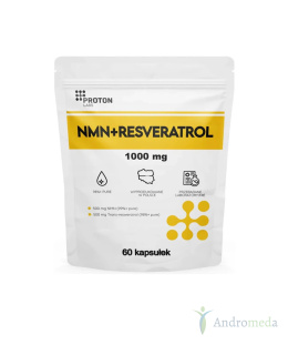 NMN 100% + Resveratrol 99% w kapsułkach 500+500 mg 60 kaps.