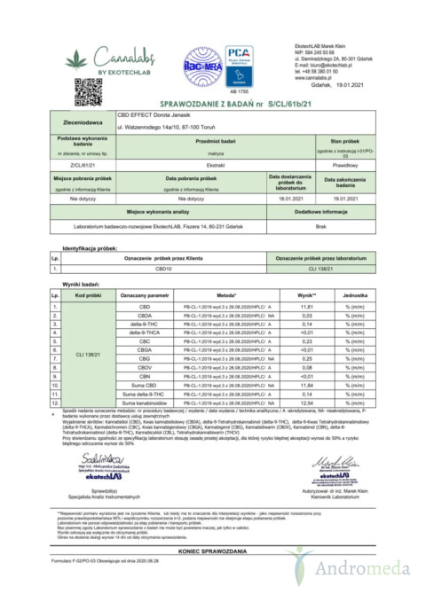 Olej konopny CBD 10%, 30 ml CBDEffect