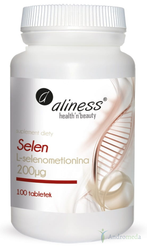 Selen Select® L-selenometionina 200µg 100 tabletek Aliness Selen Select® L-selenometionina 200µg 100 tabletek Aliness