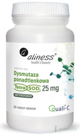 Dysmutaza ponadtlenkowa (Tetra Sod) 25 mg 60 vege tabletek Aliness