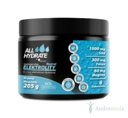 ALLHydrate, Elektrolity Neutral 205g 50 porcji