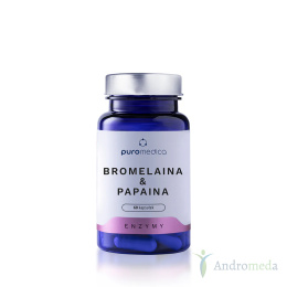 Bromelaina i Papaina - Puromedica - 60 kapsułek