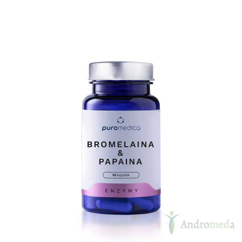 Bromelaina i Papaina - Puromedica - 60 kapsułek