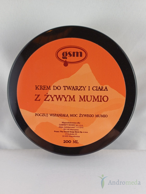 Krem do Twarzy i Ciała 200 ml – Żywe Mumio dla urody.