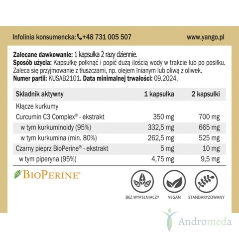 Kurkumina 95™ - 60 kapsułek
