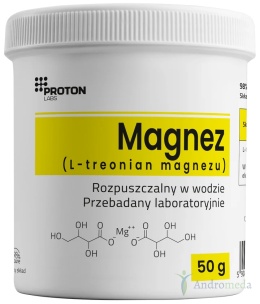 Magnez (L-treonian magnezu) PURE, 98% czysty proszek 50g