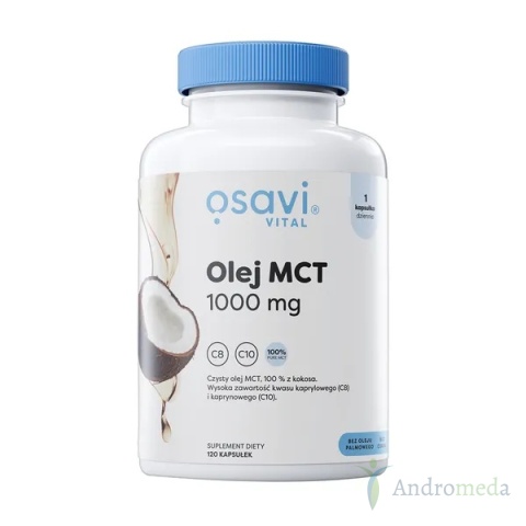 Olej MCT, 1000 mg 60 kapsułek Osavi