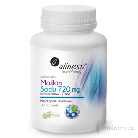Maślan Sodu 720 mg (Kwas masłowy 170 mg) 100 kaps Alines