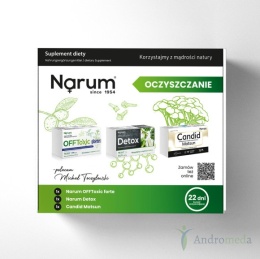 Narum Zestaw Oczyszczanie II Narum Detox + Narum Offtoxic + Candid Matsun