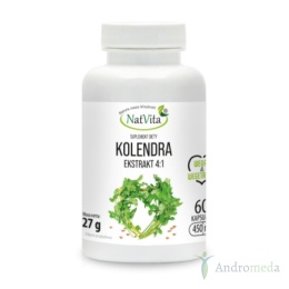 Kolendra liście ekstrakt 4:1 kapsułki 450mg NatVita