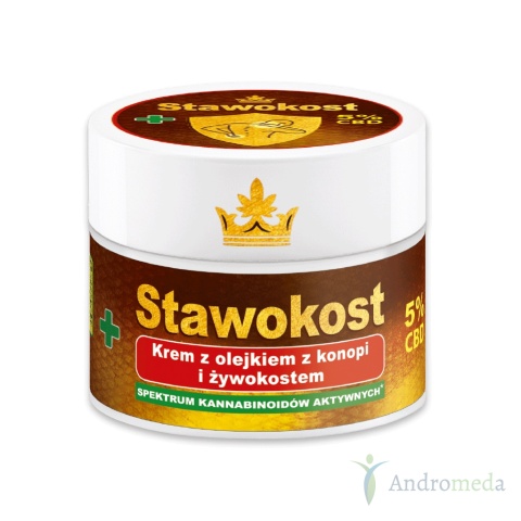 Stawokost 50ml krem z olejkiem z konopi i żywokostem 5% CBD