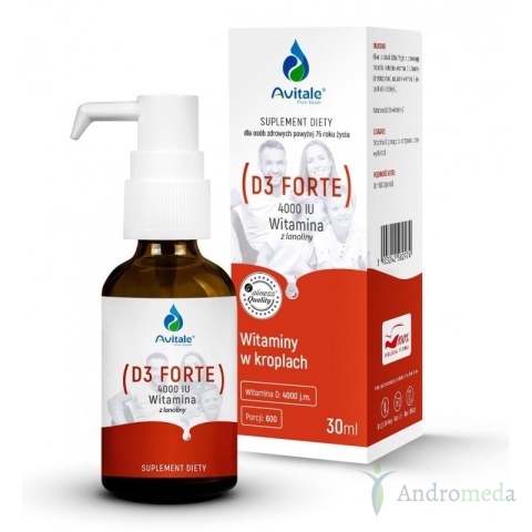 Witamina D3 4000 IU Z LANOLINY 30 ml Avitale