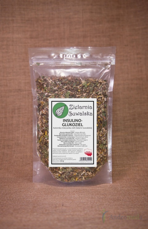 Zioła Insulino-Glukoziel 200g autorska mieszanka Zielarni Suwalskiej