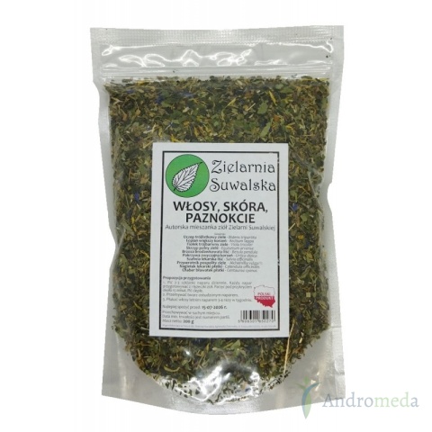 Zioła Mieszanka Upiększająca Włosy Skóra Paznokcie 200g Zielarnia Suwalska