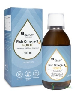 Aliness, Fish Omega 3 FORTE 50/25 Trójglicerydy, 200 ml
