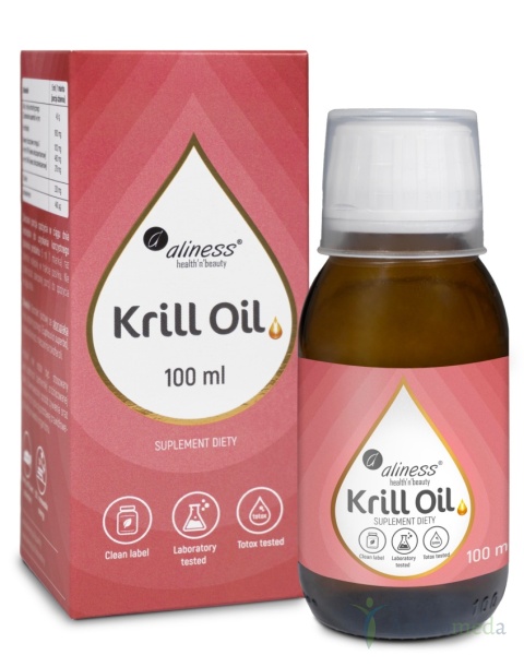 Aliness, Krill Oil Omega 3 z Astaksantyną, 100 ml Suplement diety