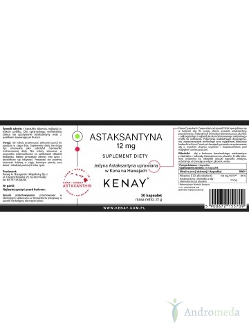 ASTAKSANTYNA 12 mg (30 kapsułek) - suplement diety