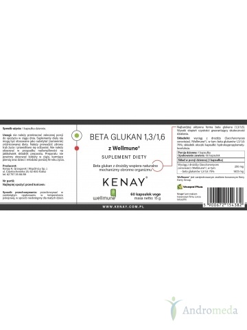Beta glukan 1,3/1,6 Wellmune® (60 kapsułek) - suplement diety