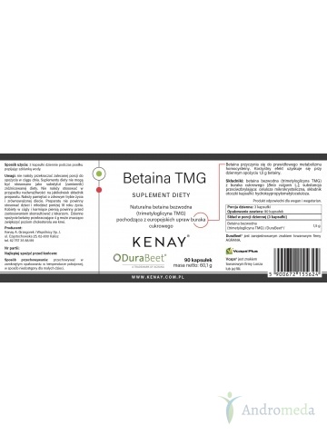 Betaina TMG (90 kapsułek) - suplement diety