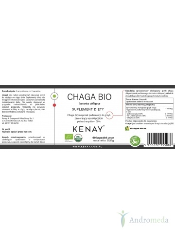 CHAGA BIO Inonotus obliquus (60 kapsułek) - suplement diety