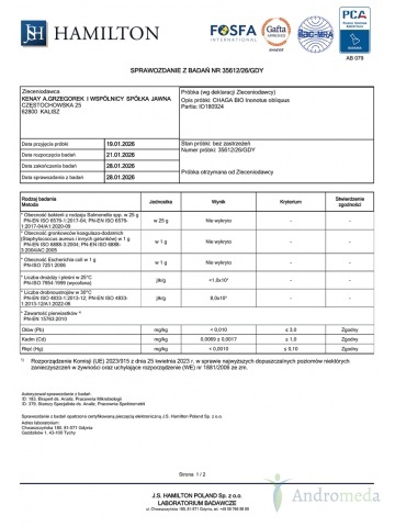 CHAGA BIO Inonotus obliquus (60 kapsułek) - suplement diety