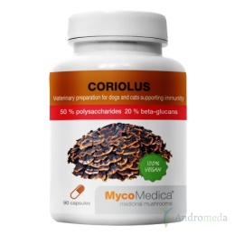 Coriolus 50% - produkt weterynaryjny - 90 kapsułek Myco Medica