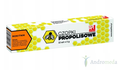 Czopki Propolisowe z Olejem Rycynowym 12szt X 2g Api Effect