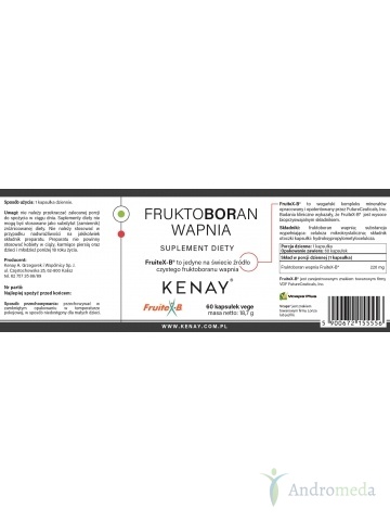Fruktoboran wapnia FruiteX-B® (60 kapsułek) - suplement diety