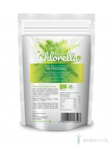 Chlorella Organiczna w proszku (200 g) - suplement diety