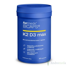 BICAPS K2 D3 Max 60 kapsułek ForMeds
