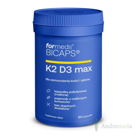 BICAPS K2 D3 Max 60 kapsułek ForMeds