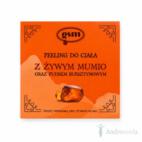 GSM Peeling do ciała z Żywym Mumio oraz pudrem bursztynowym 200 ml