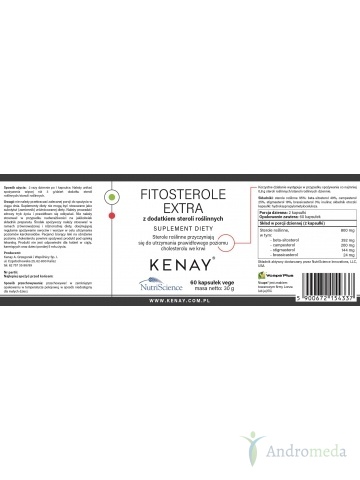 Fitosterole EXTRA z dodatkiem steroli roślinnych (60 kapsułek) - suplement diety