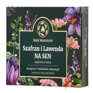 Herbal Monasterium Szafran i Lawenda Na Sen, 30 kapsułek wegetariańskich