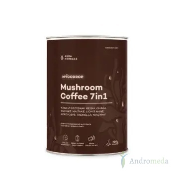 Mycodrop, kawa z grzybami, mushroom coffee 7 in 1, proszek 250 g Aura Herbals