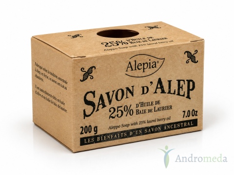 Mydło Aleppo 25% 200g Alepia - Oliwa z oliwek i olej laurowy