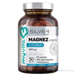 Magnez 3 Formy - cytrynian, jabłczan i taurynian magnezu 50 kapsułek - MyVita