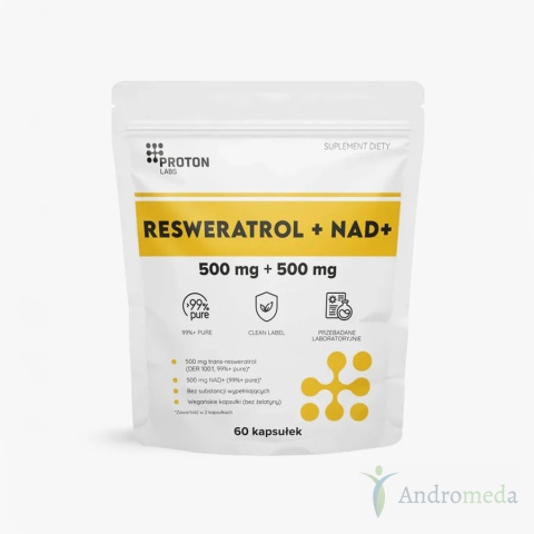 Resveratrol + NAD⁺ 500 mg - 60 kapsułek
