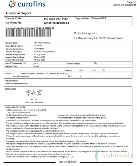 Resveratrol + NAD⁺ 500 mg - 60 kapsułek