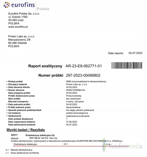 NMN Mononukleotyd PURE, 100% czysty proszek 15g
