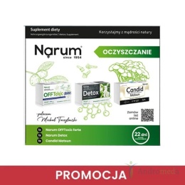 Narum Zestaw Oczyszczanie II Narum Detox + Narum Offtoxic + Candid Matsun