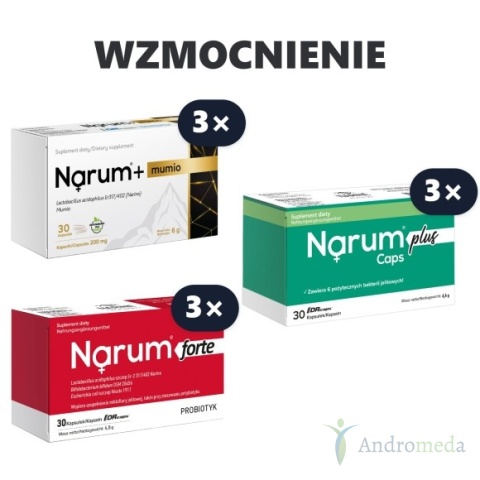 Zestaw wzmacniający – Narum + Mumio, Narum Forte i Narum Plus